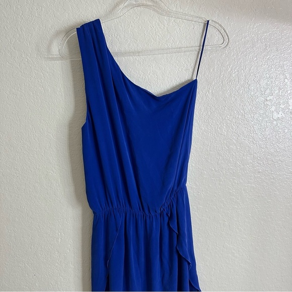 Michelle Mason Blue Silk One-Shoulder Dress size S - Picture 8 of 10